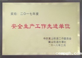 安全生产工作先进单位