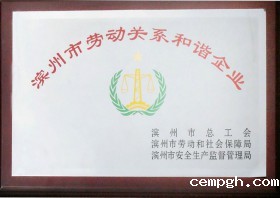 滨州市劳动关系和谐企业